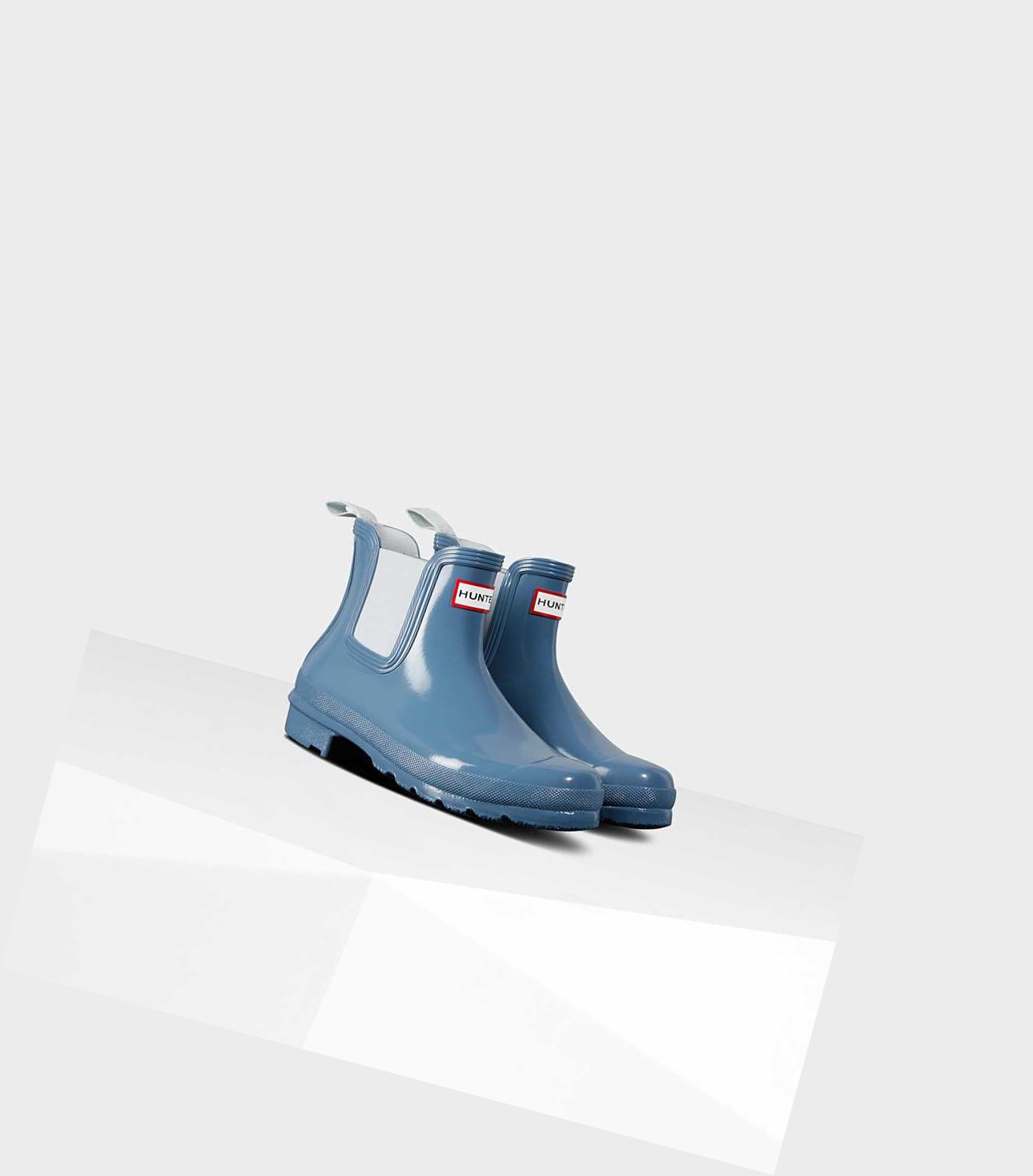 Women's Hunter Original Gloss Chelsea Boots Blue | 4703891-UC
