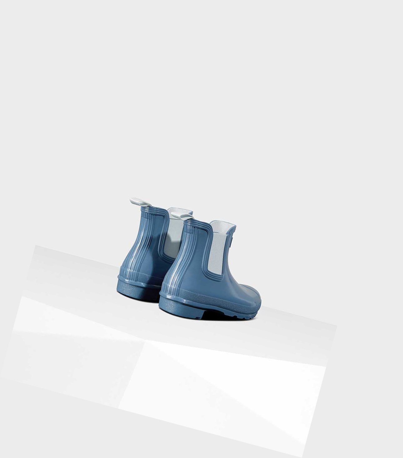 Women's Hunter Original Gloss Chelsea Boots Blue | 4703891-UC