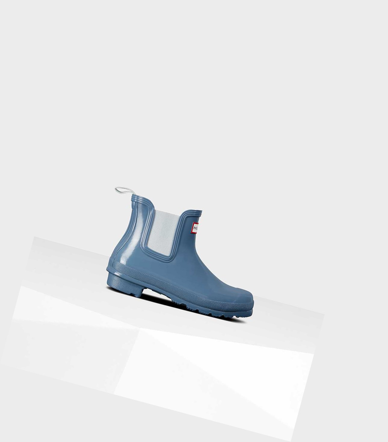 Women\'s Hunter Original Gloss Chelsea Boots Blue | 4703891-UC