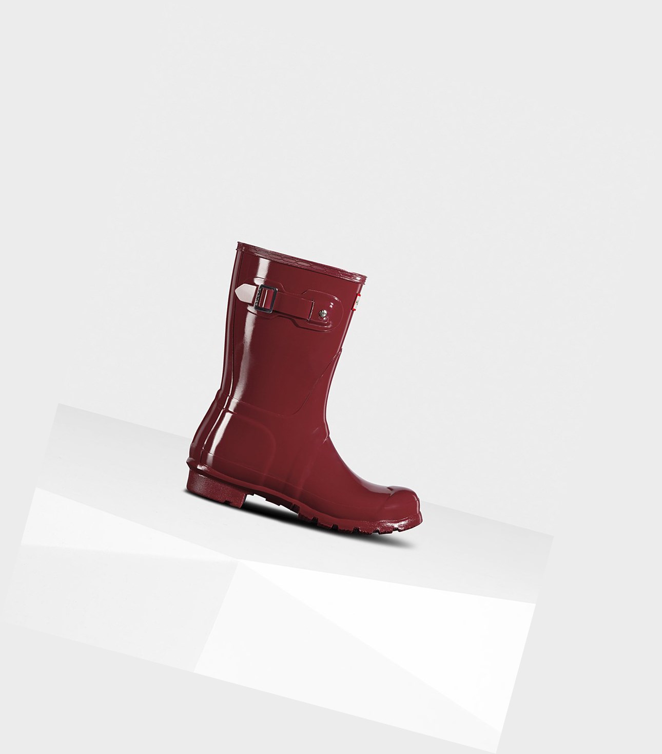 Women\'s Hunter Original Gloss Short Boots Red | 6304825-WG