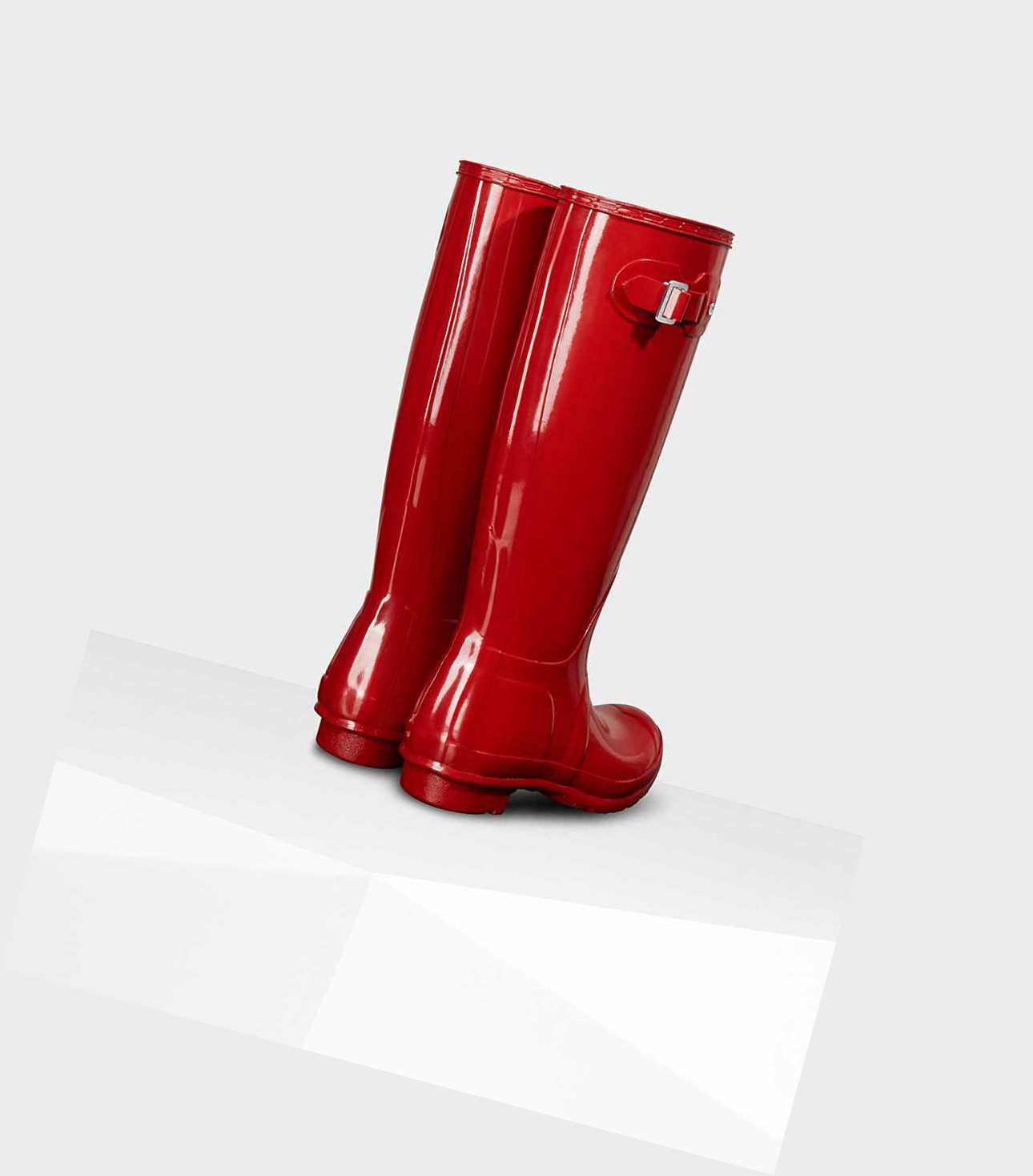 Women's Hunter Original Gloss Wellington Tall Boots Red | 1354708-WQ