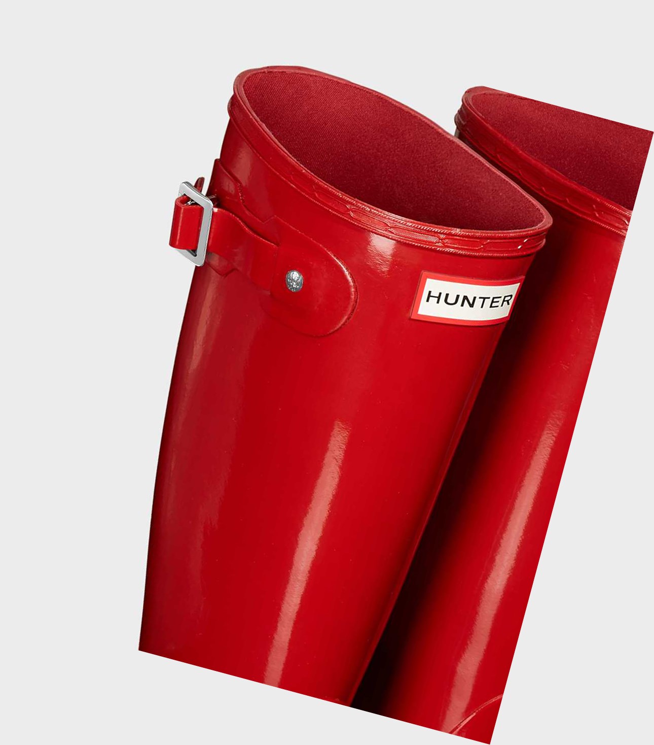 Women's Hunter Original Gloss Wellington Tall Boots Red | 1354708-WQ