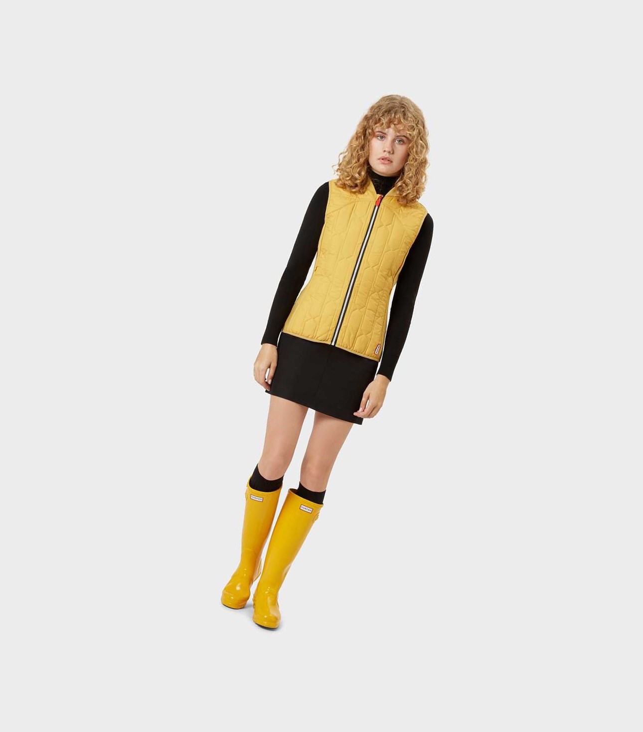 Women's Hunter Original Gloss Wellington Tall Boots Yellow | 8543062-RY