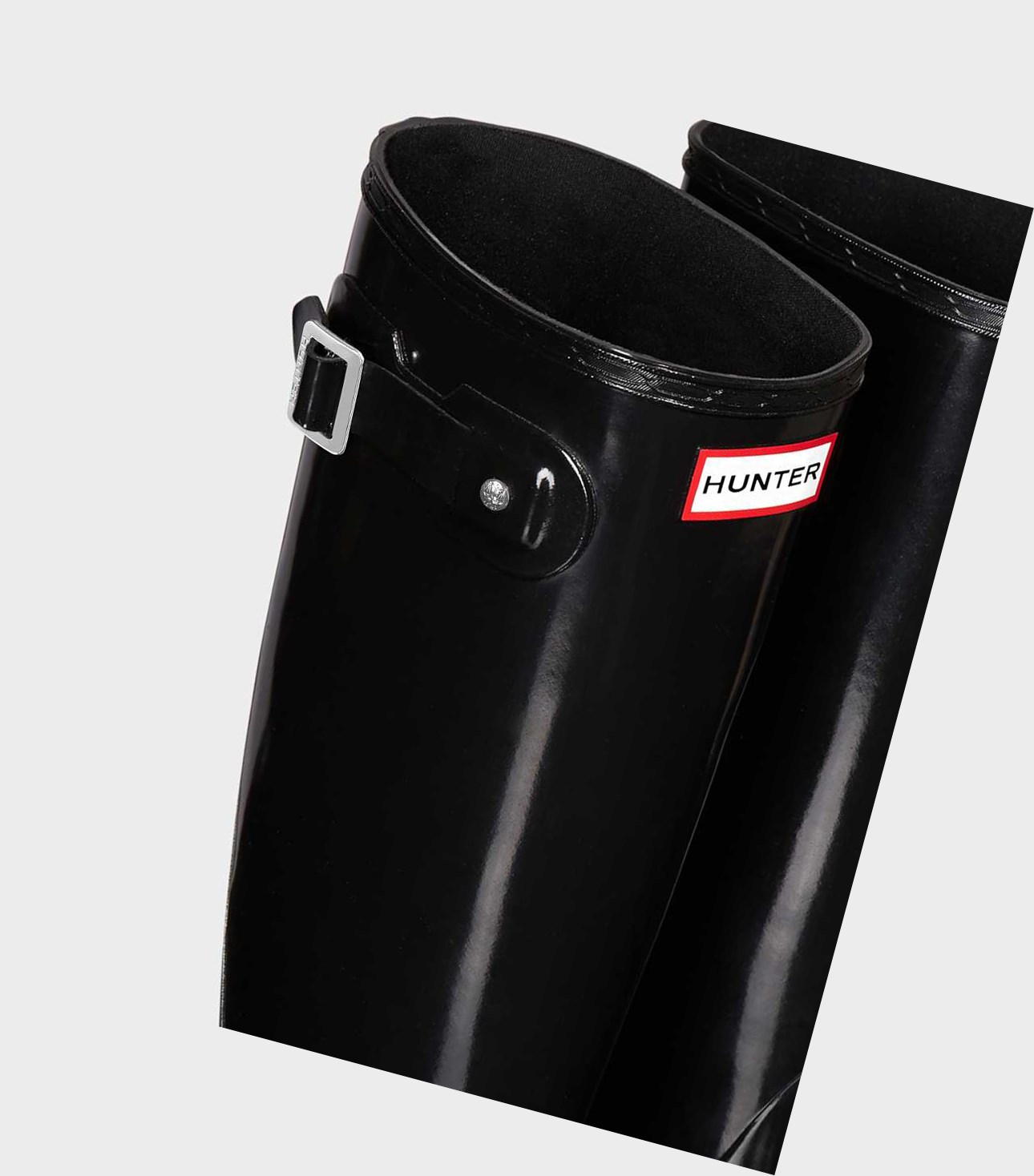 Women's Hunter Original Gloss Wellington Tall Boots Black | 9527813-KD