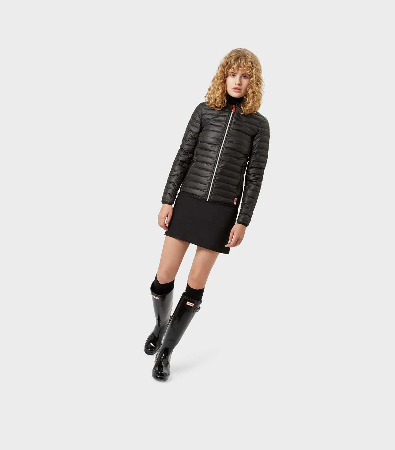 Women's Hunter Original Gloss Wellington Tall Boots Black | 9527813-KD