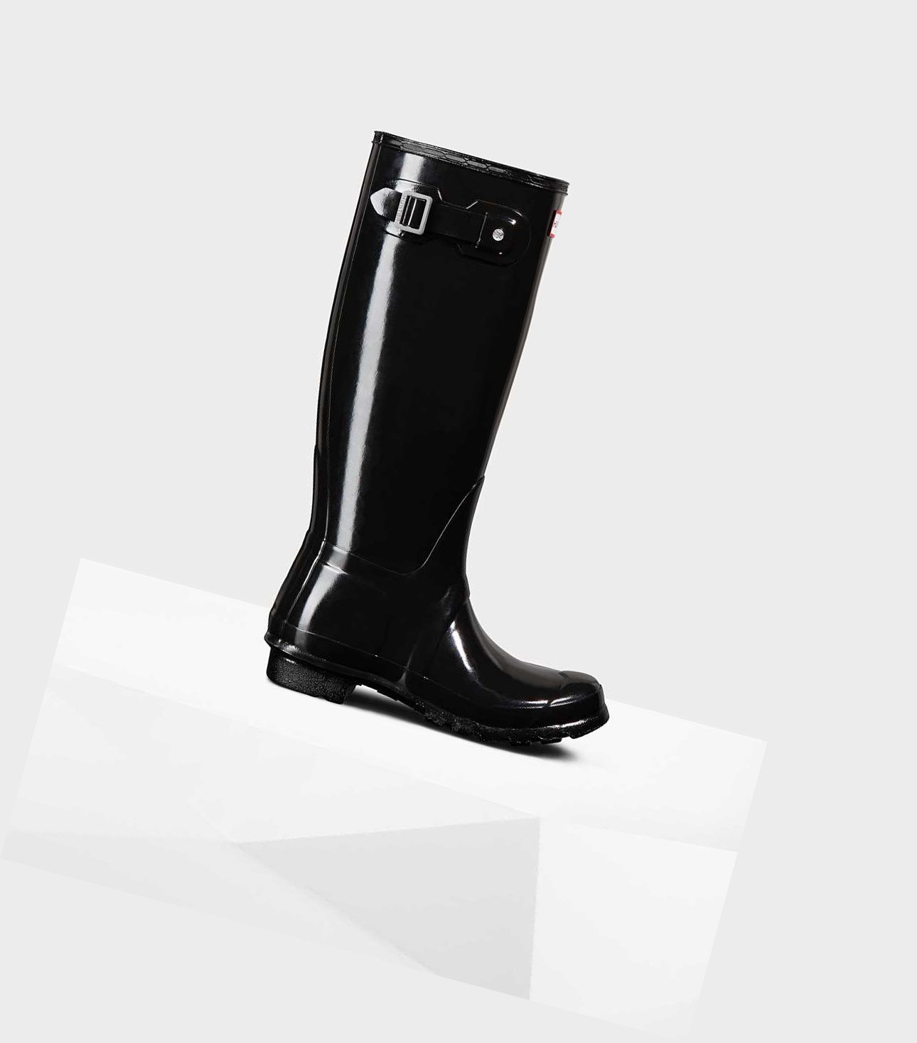 Women\'s Hunter Original Gloss Wellington Tall Boots Black | 9527813-KD