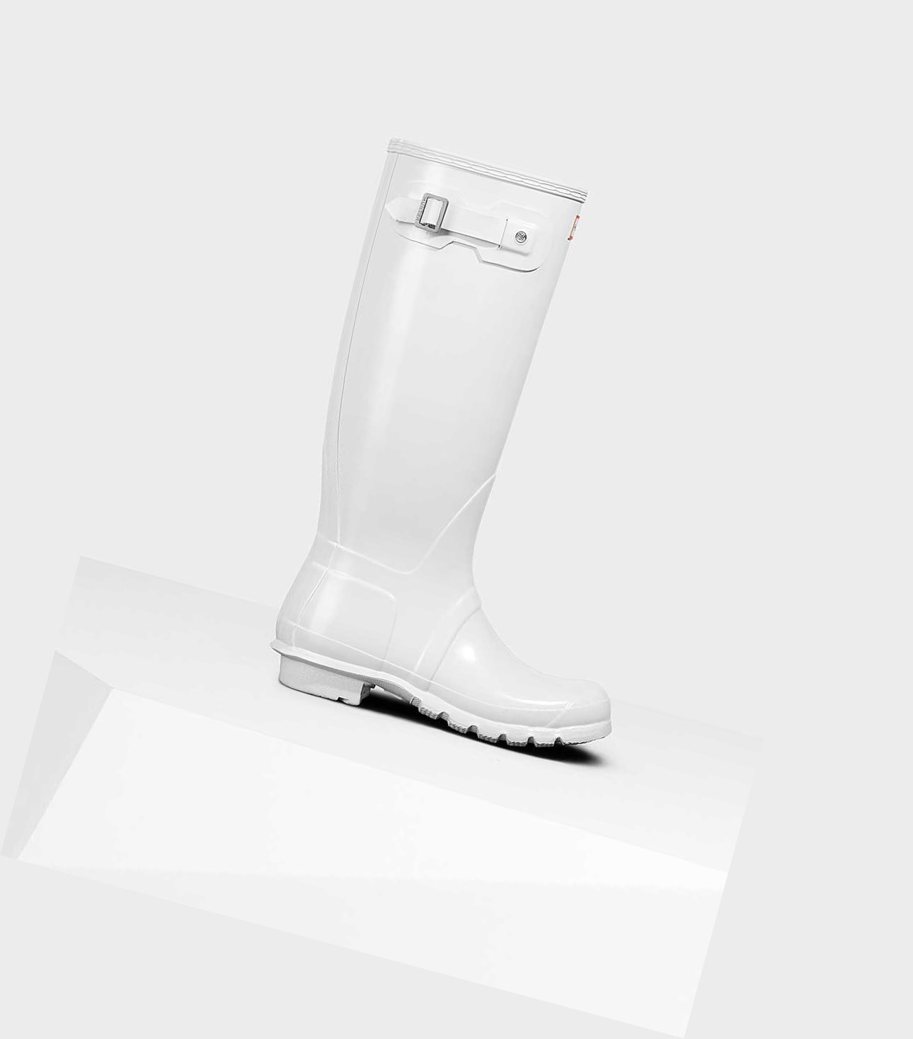 Women\'s Hunter Original Gloss Wellington Tall Boots White | 9542307-TA