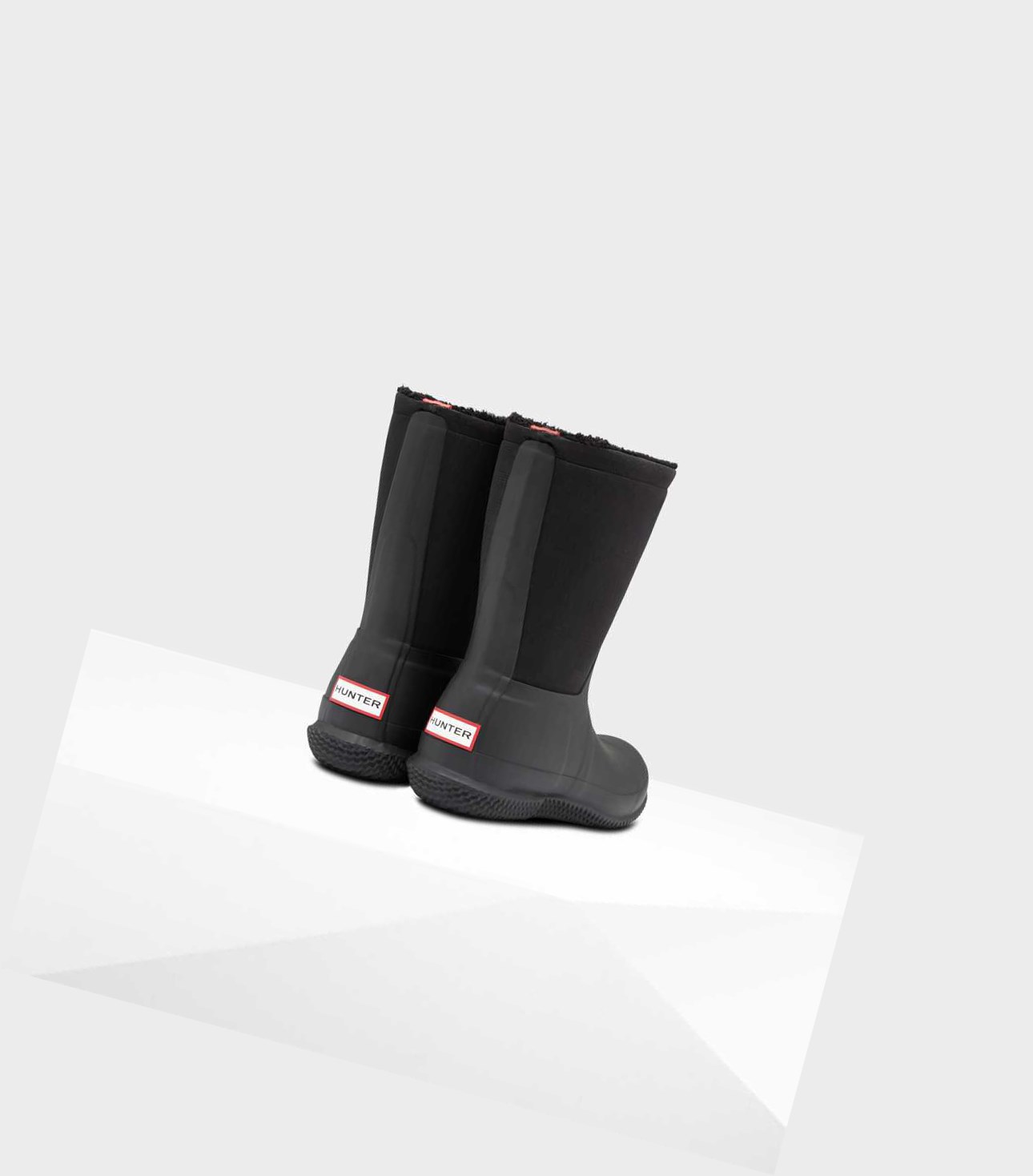 Women's Hunter Original Insulated Roll Top Sherpa Winter Boots Black | 1754923-ER