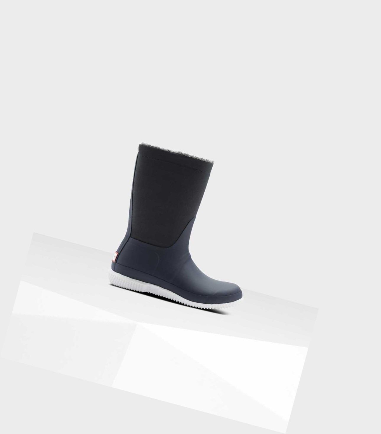 Women's Hunter Original Insulated Roll Top Sherpa Winter Boots Navy | 5271849-DZ