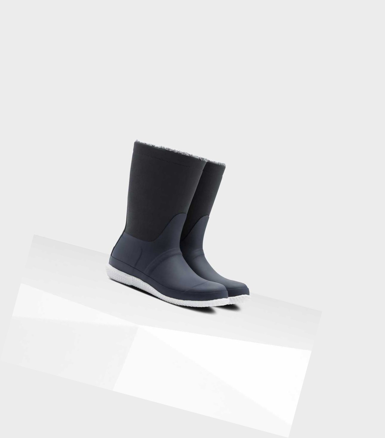 Women's Hunter Original Insulated Roll Top Sherpa Winter Boots Navy | 5271849-DZ