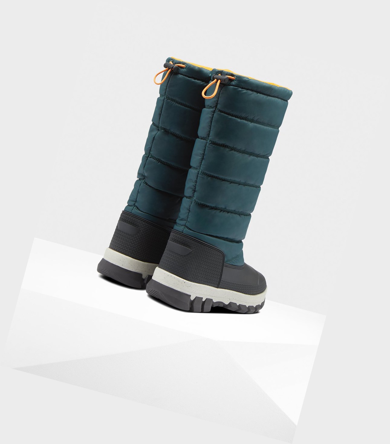 Women's Hunter Original Insulated Tall Snow Boots Green / Grey | 3621590-QK