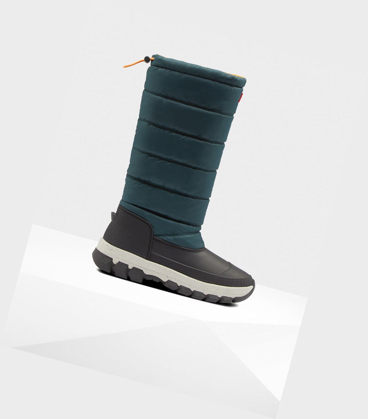 Women\'s Hunter Original Insulated Tall Snow Boots Green / Grey | 3621590-QK