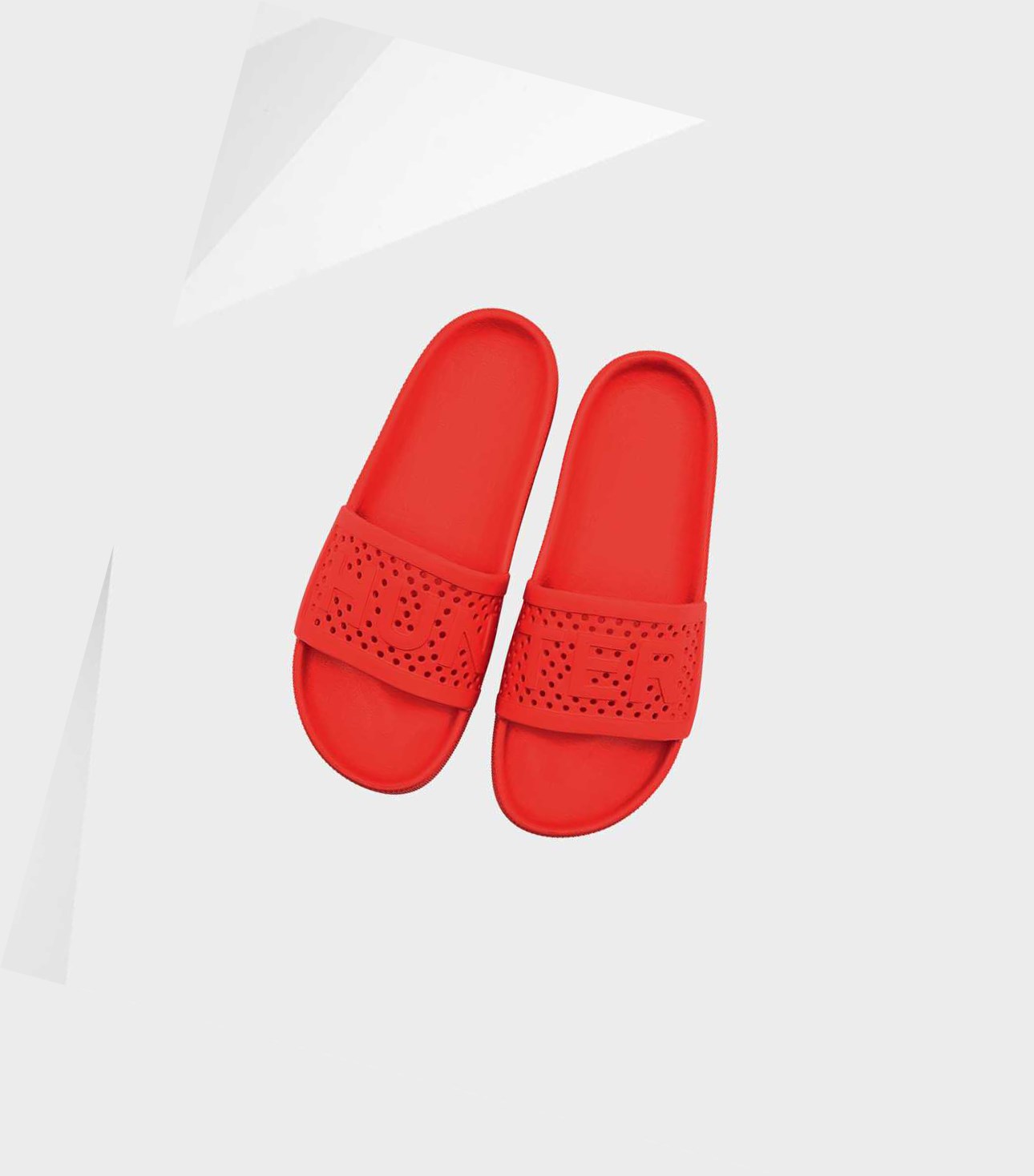 Women\'s Hunter Original Lightweight Moulded Slides Red | 2041938-CR