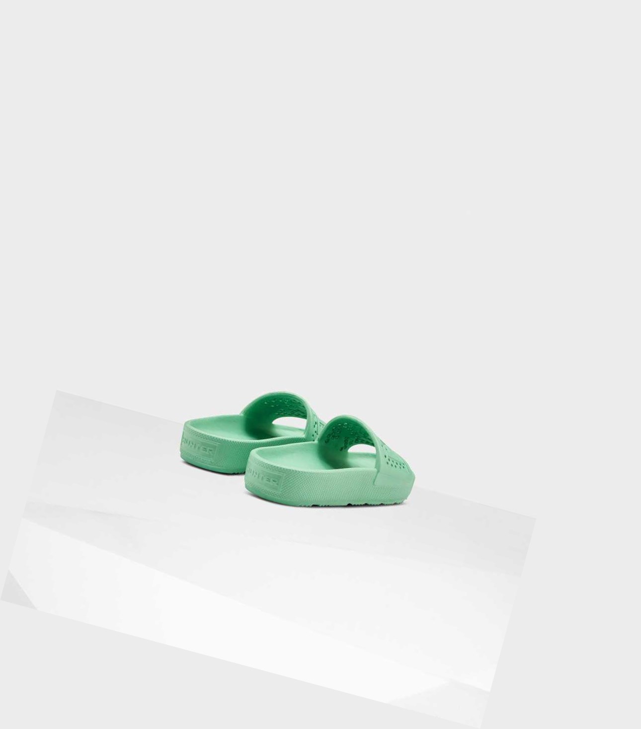Women's Hunter Original Lightweight Moulded Slides Green | 7218056-IW