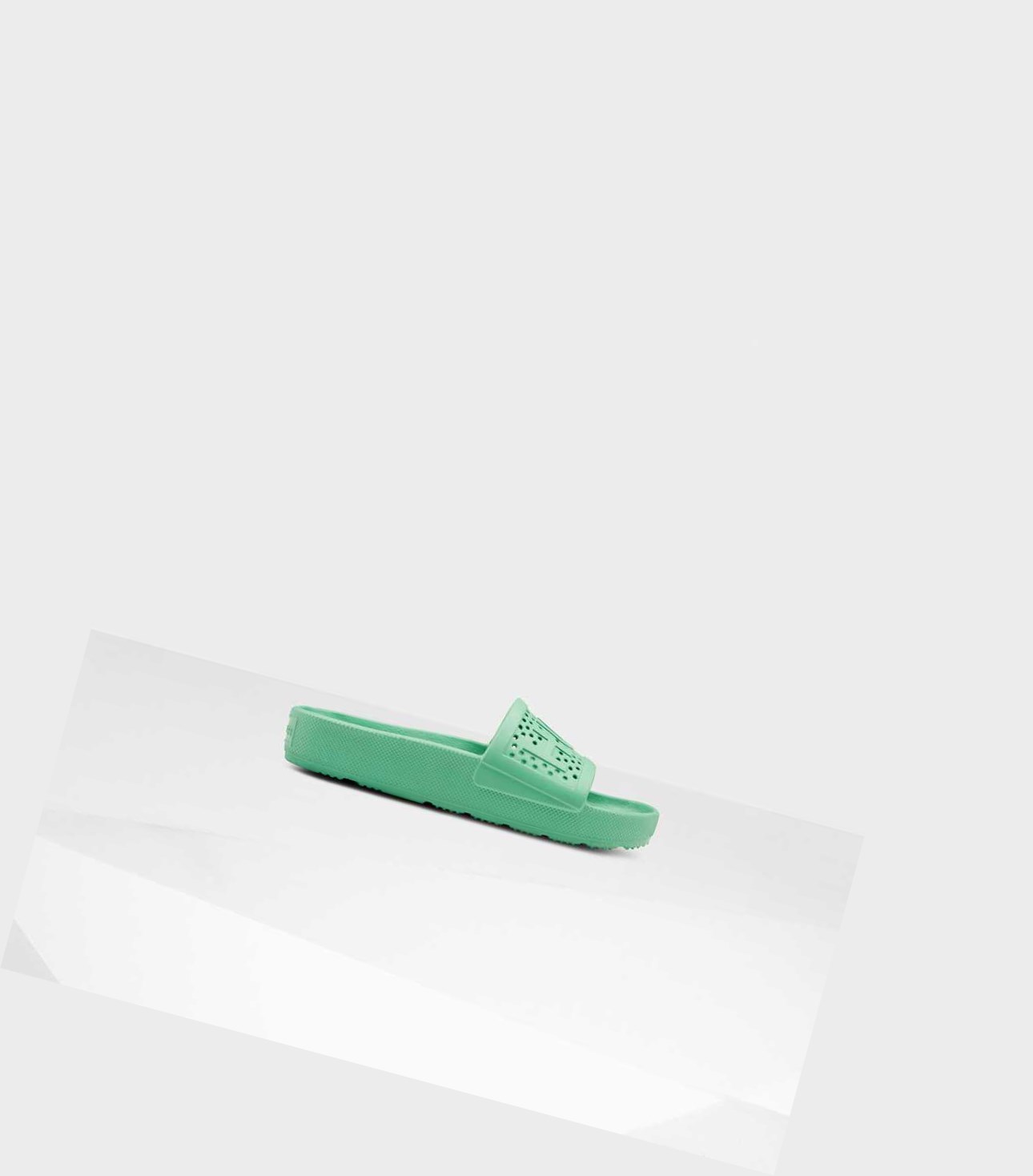 Women's Hunter Original Lightweight Moulded Slides Green | 7218056-IW