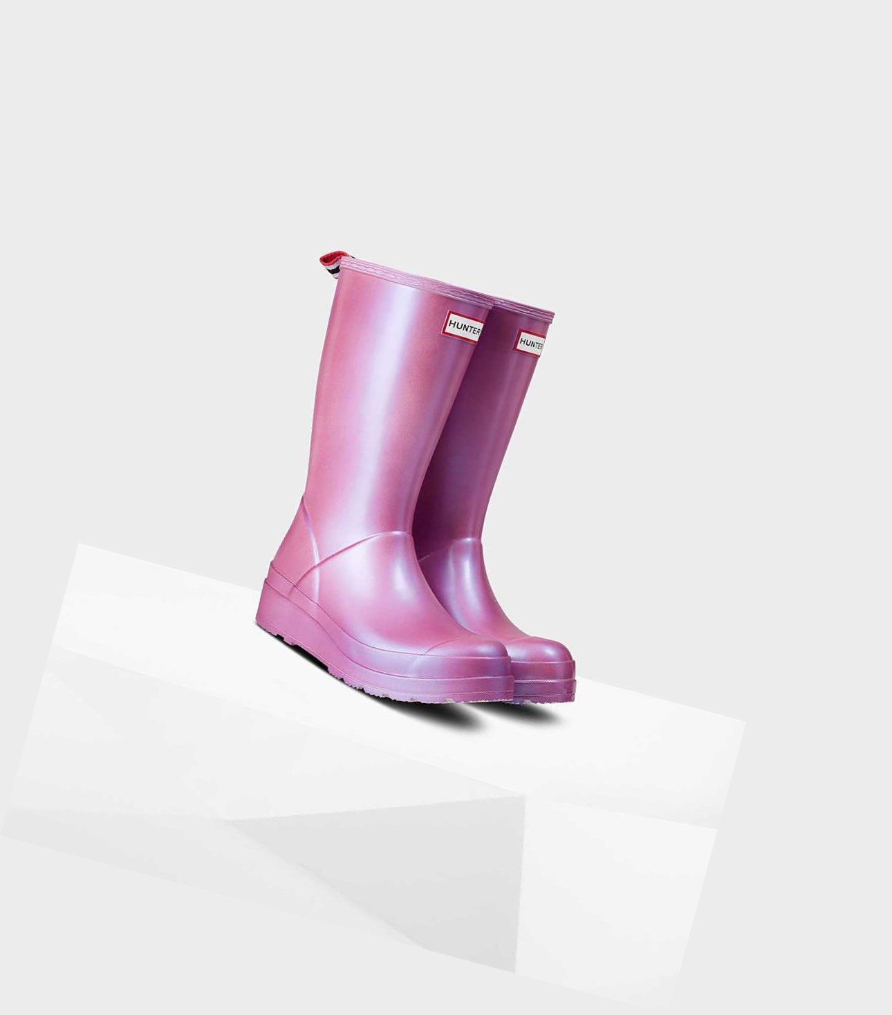 Women's Hunter Original Play Nebula Wellington Tall Boots Pink | 0745296-VR