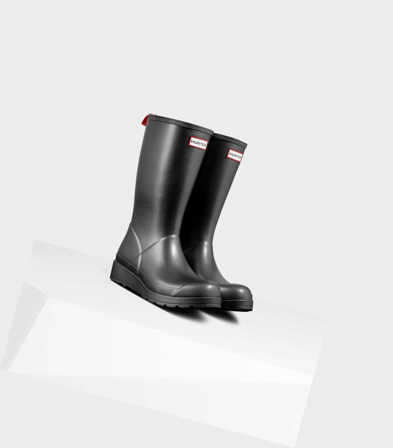 Women's Hunter Original Play Pearlized Wellington Tall Boots Black | 3208759-TH