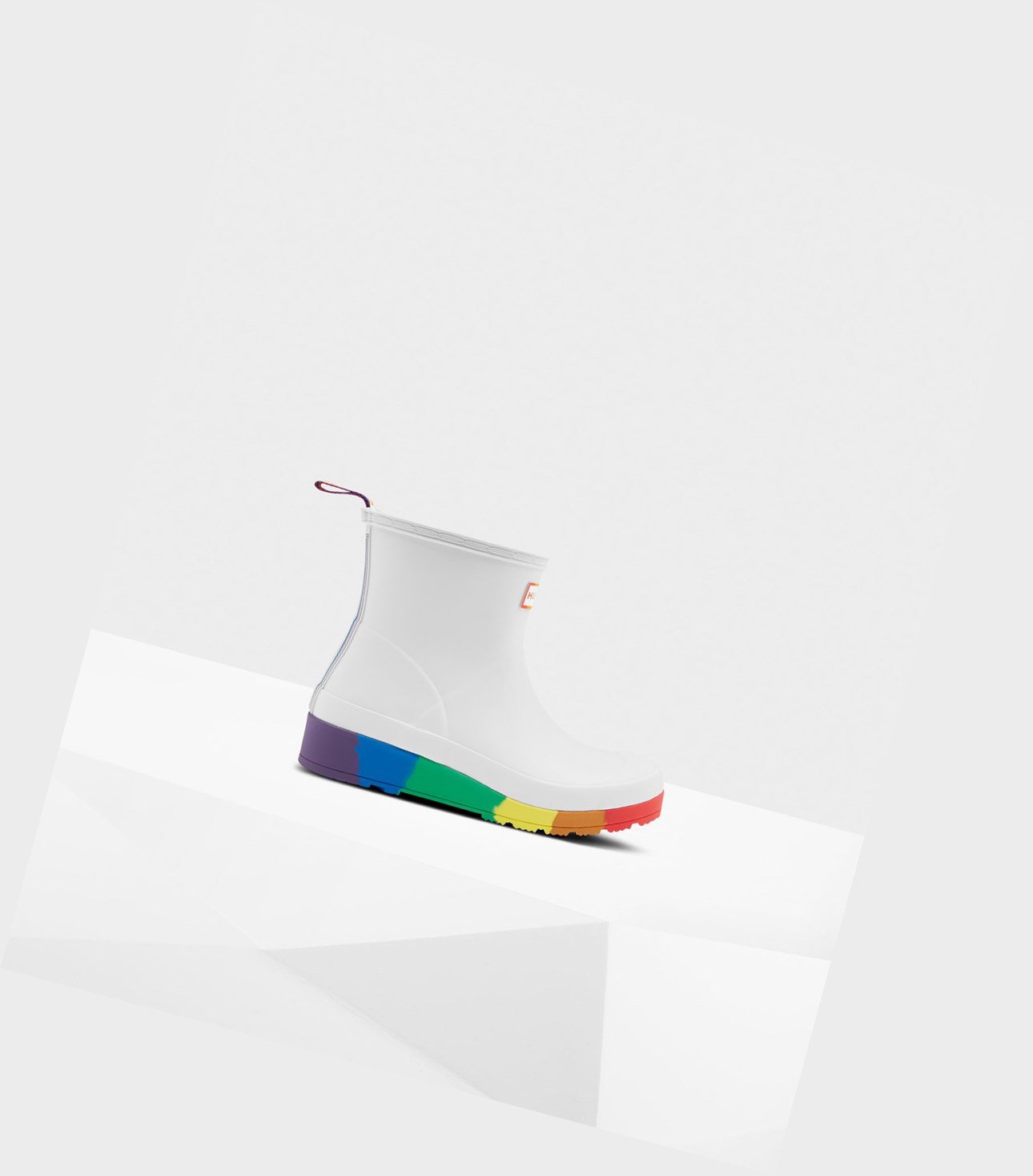 Women\'s Hunter Original Pride Flatform Rain Play Boots White | 8536149-XR