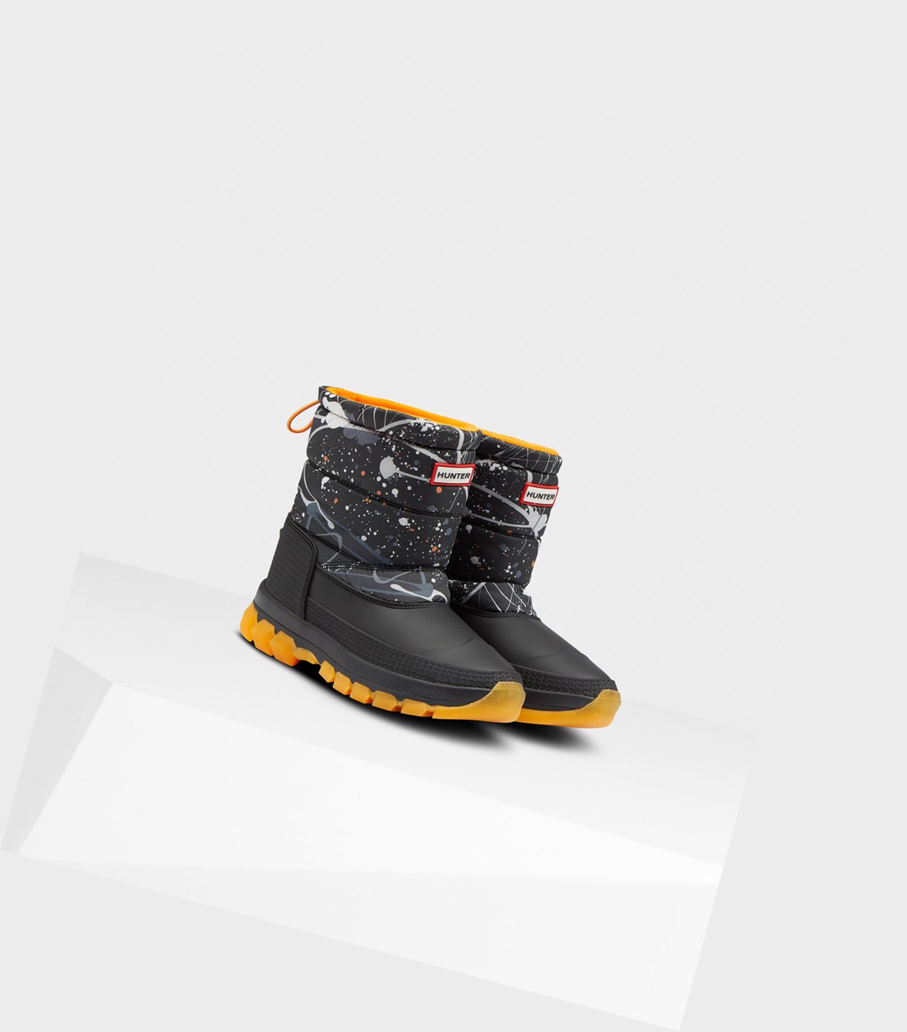 Women's Hunter Original Printed Insulated Short Snow Boots Black | 3601487-XE