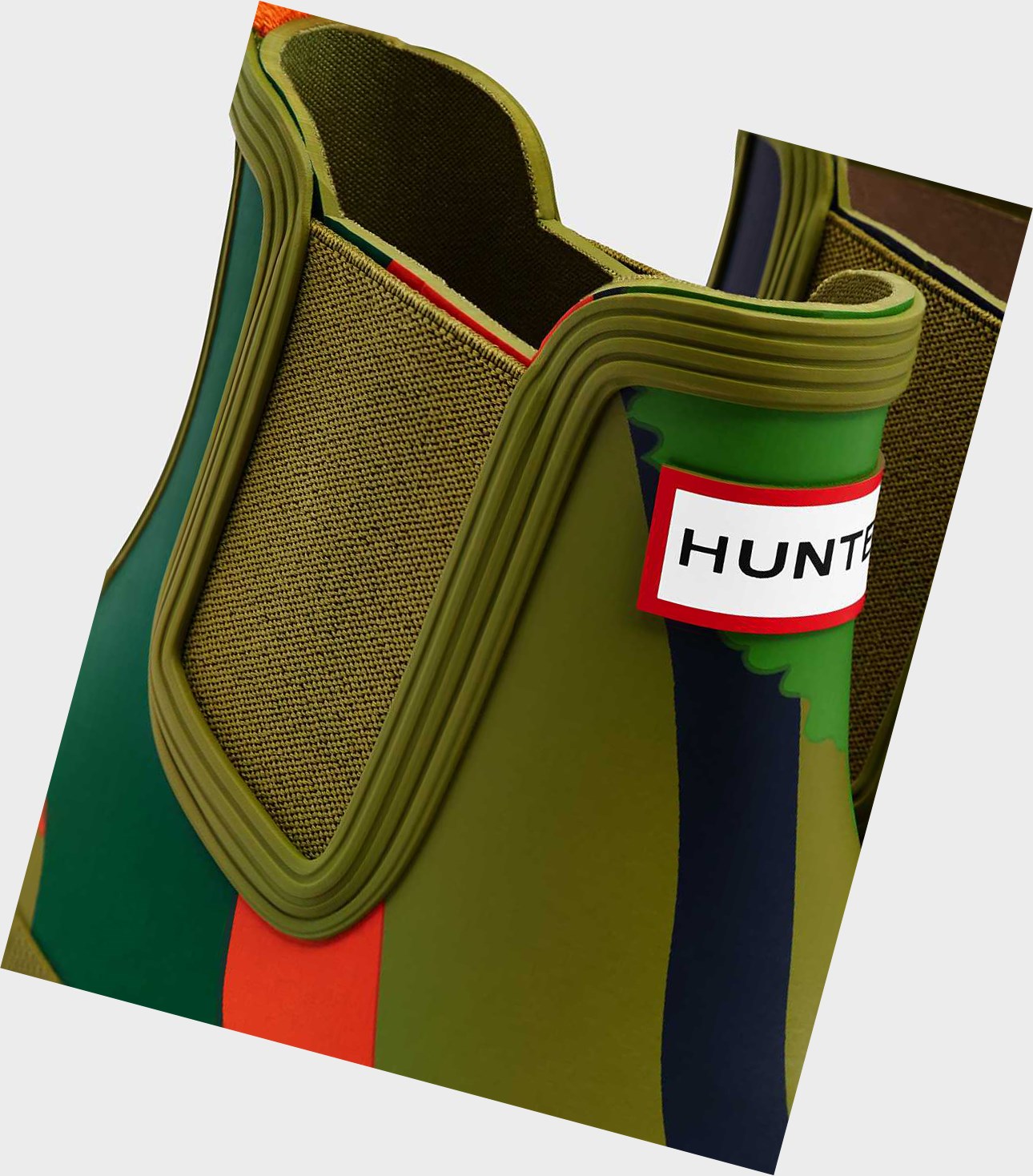 Women's Hunter Original Rockpool Camo Chelsea Boots Green | 1396205-TM