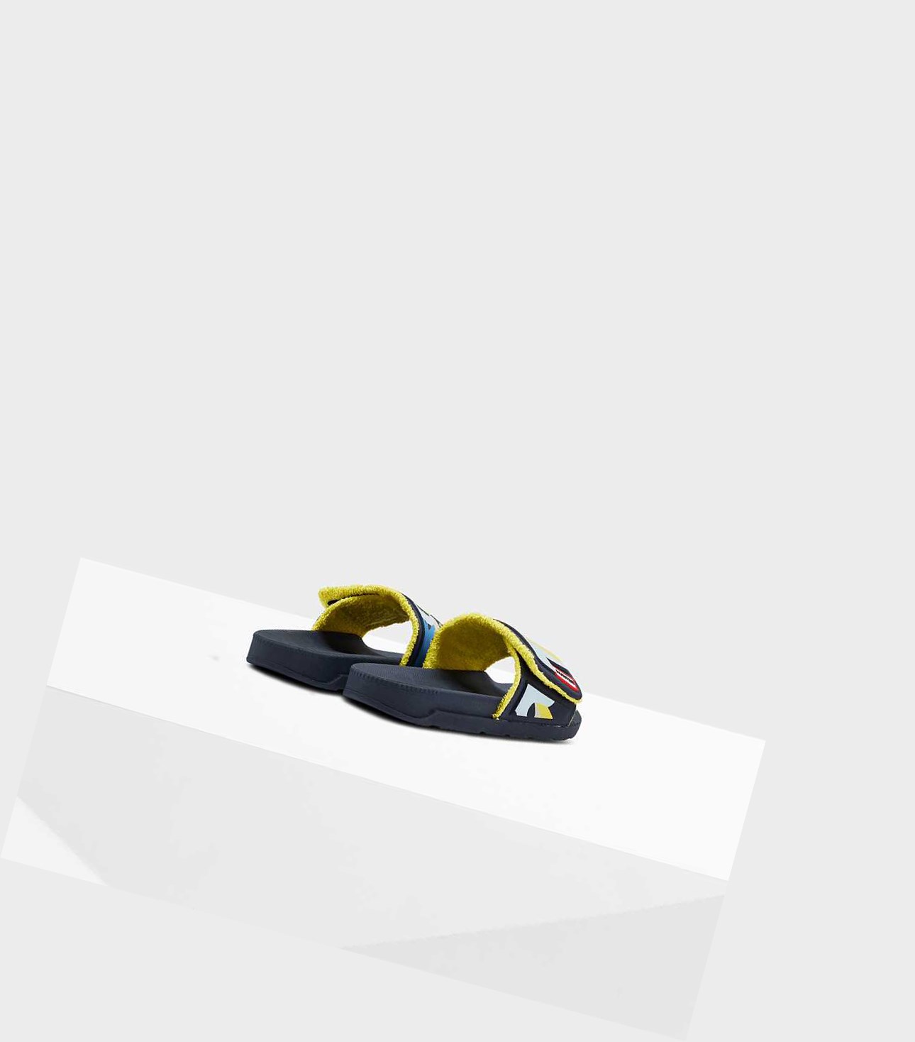 Women's Hunter Original Rockpool Camo Print Adjustable Slides Navy | 7829165-ST