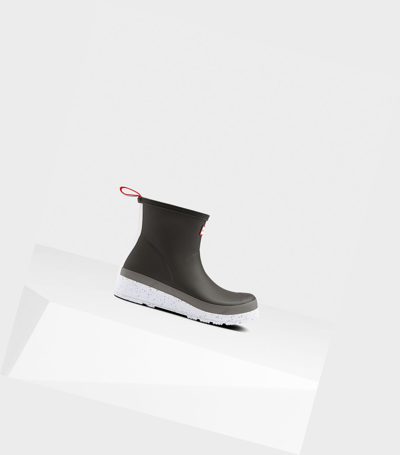 Women\'s Hunter Original Short Speckle Rain Play Boots Black / Grey | 0894576-QK