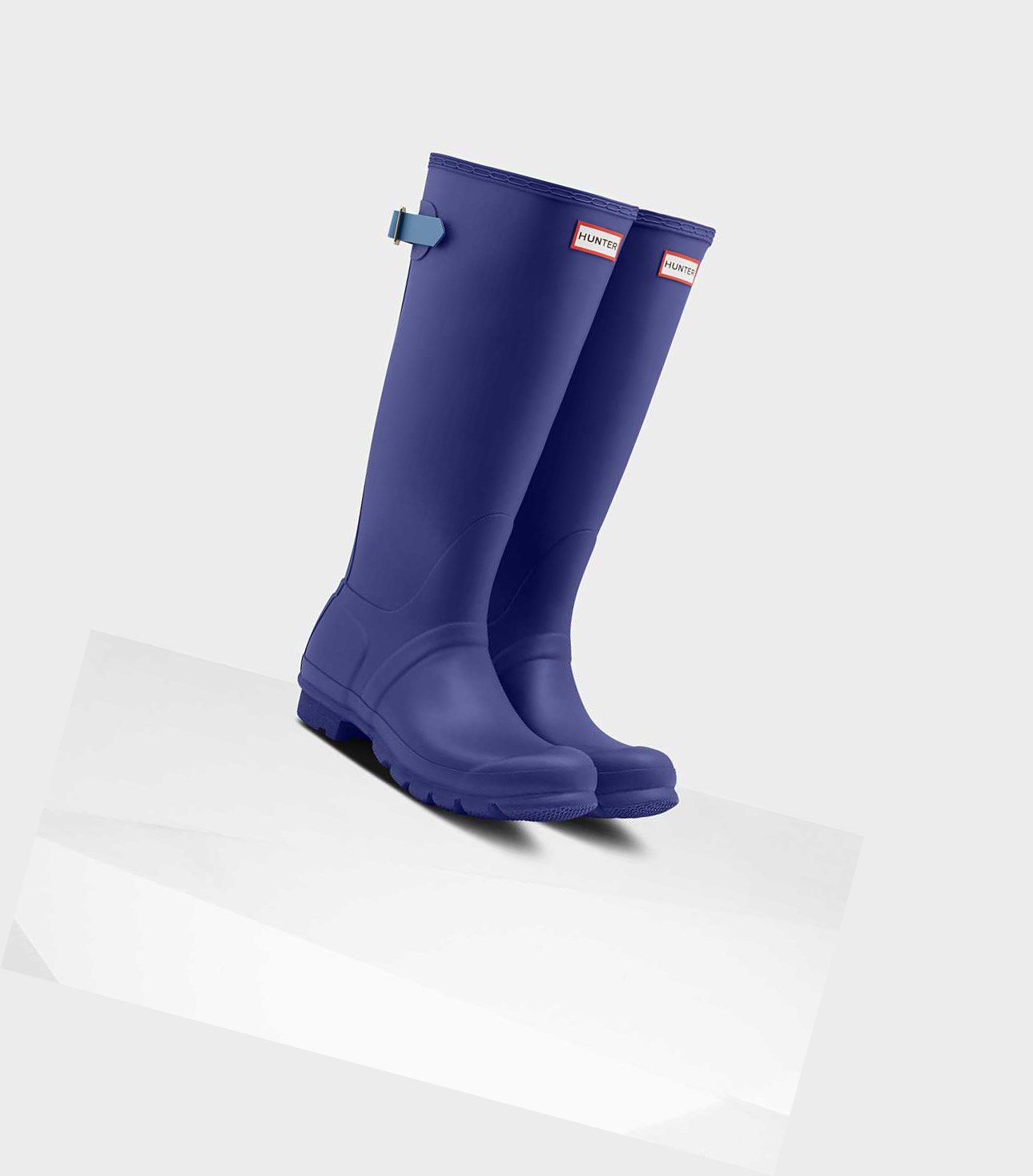 Women's Hunter Original Tall Back Wellington Adjustable Tall Boots Blue | 0976315-ZV