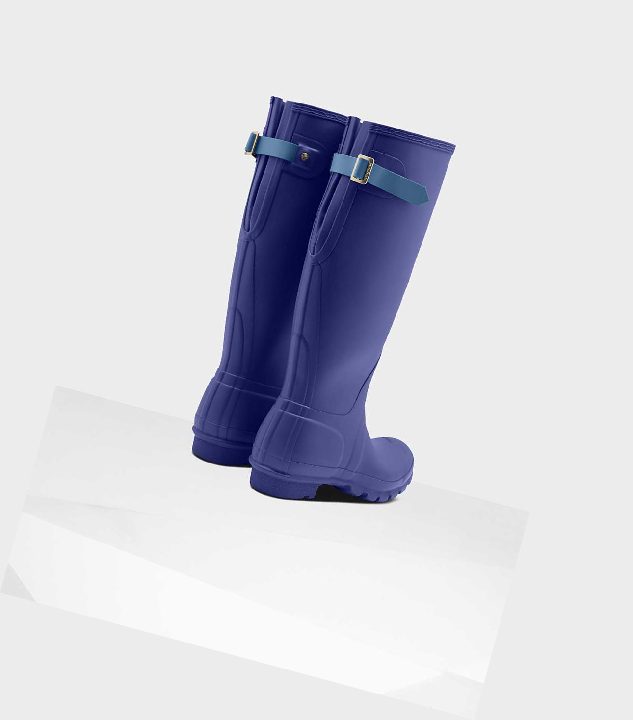 Women's Hunter Original Tall Back Wellington Adjustable Tall Boots Blue | 0976315-ZV