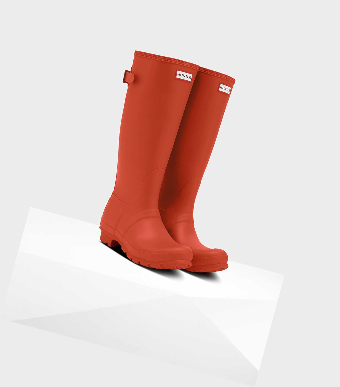Women's Hunter Original Tall Back Wellington Adjustable Tall Boots Red | 5430692-CP