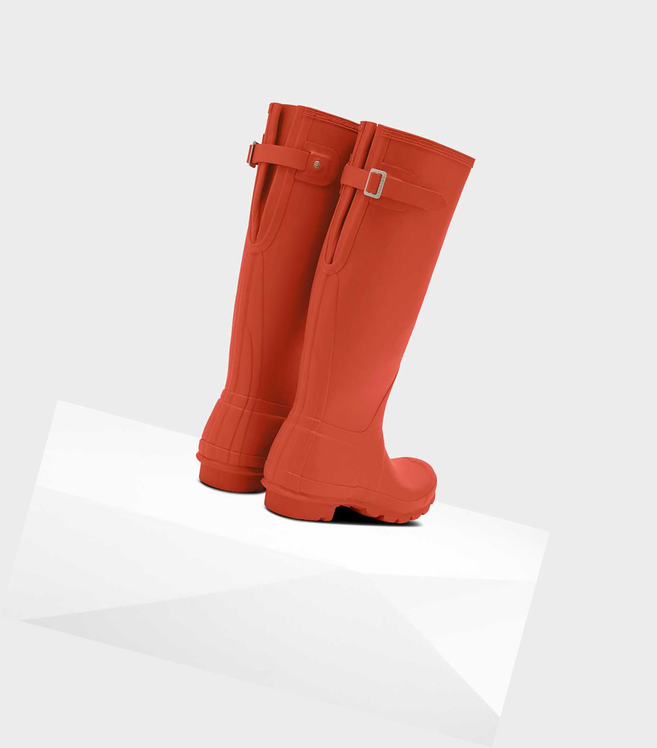Women's Hunter Original Tall Back Wellington Adjustable Tall Boots Red | 5430692-CP
