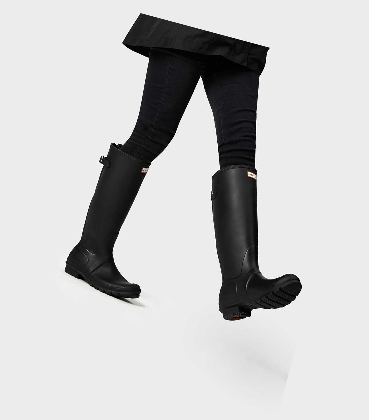Women's Hunter Original Tall Back Wellington Adjustable Tall Boots Black | 9053216-UE