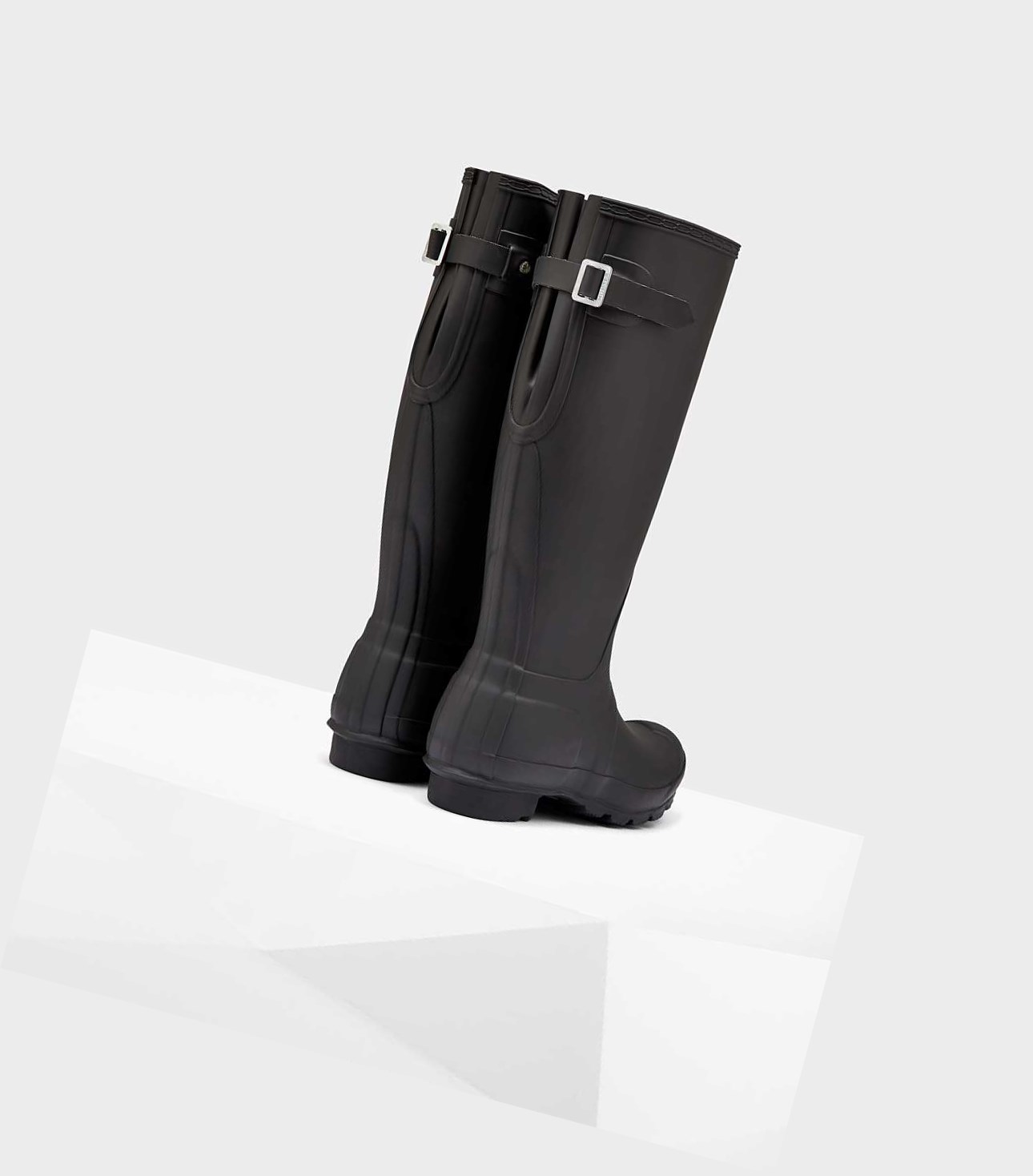 Women's Hunter Original Tall Back Wellington Adjustable Tall Boots Black | 9053216-UE