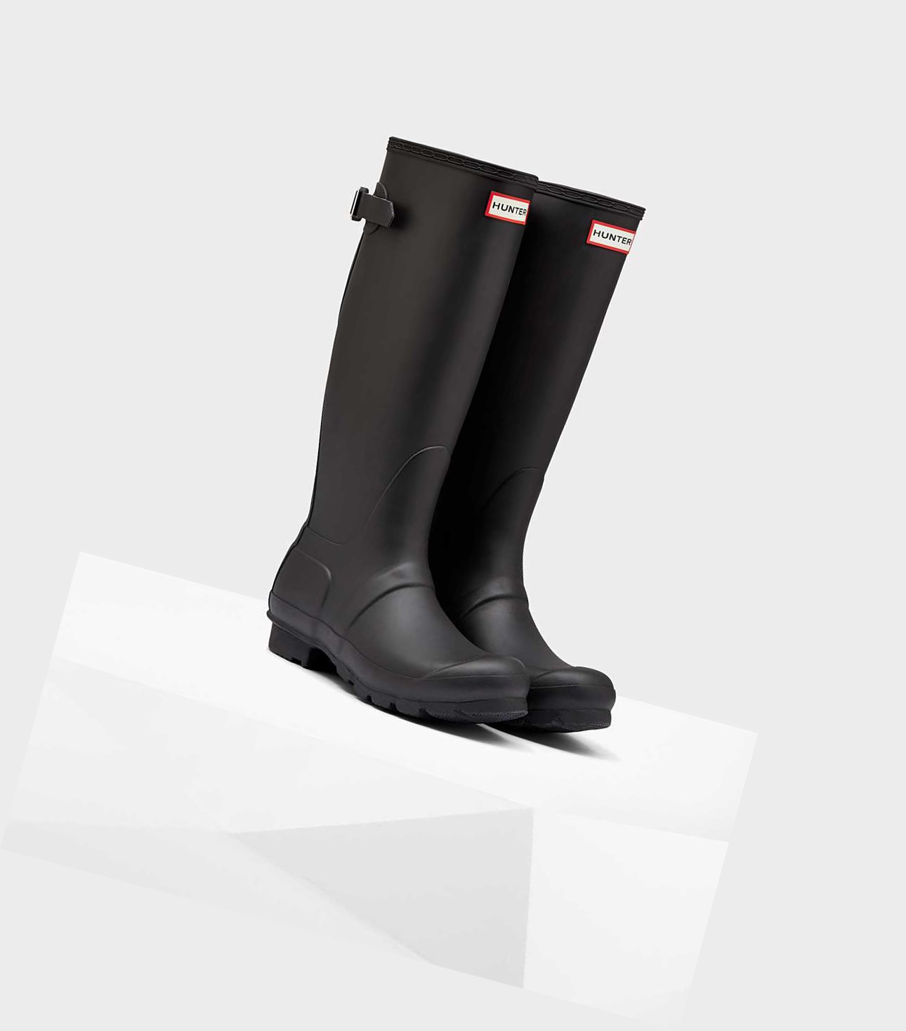 Women's Hunter Original Tall Back Wellington Adjustable Tall Boots Black | 9053216-UE
