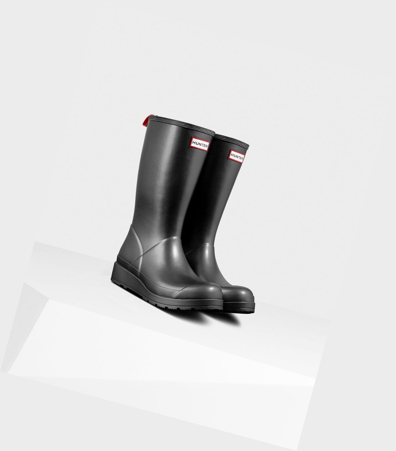 Women's Hunter Original Tall Pearlized Rain Play Boots Black | 5129684-HD