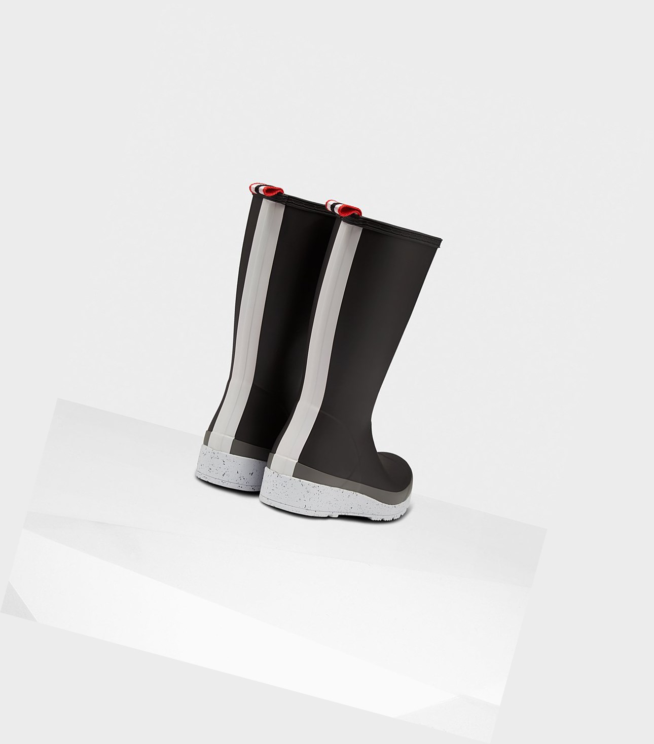 Women's Hunter Original Tall Speckle Rain Play Boots Black / Grey | 9820473-BF