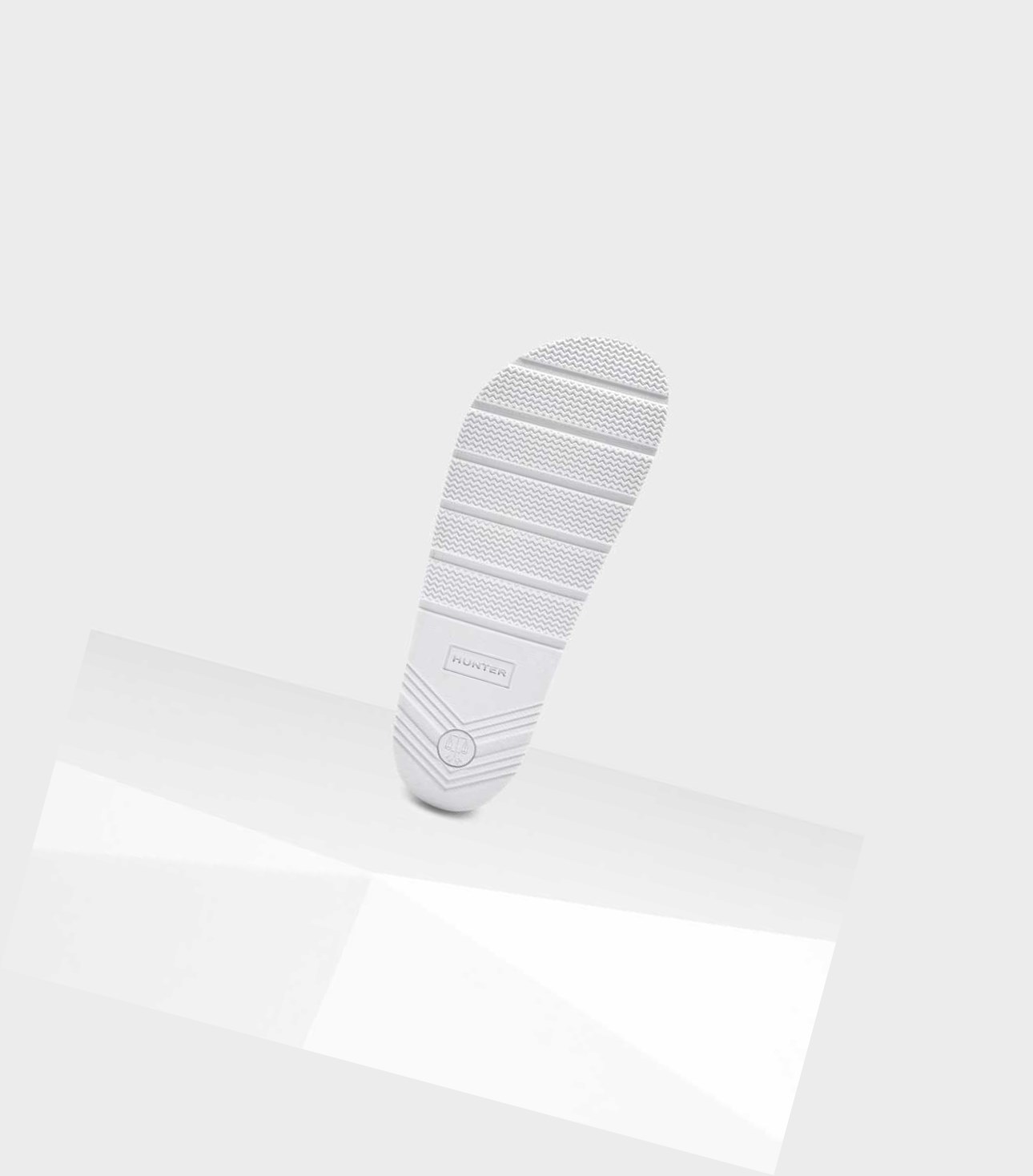 Women's Hunter Original Terry Towelling Logo Adjustable Slides White | 9043716-JG