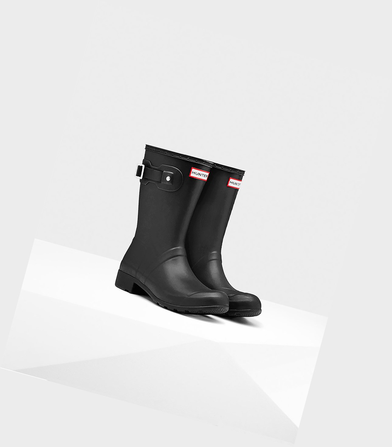Women's Hunter Original Tour Foldable Short Boots Black | 0379245-OG