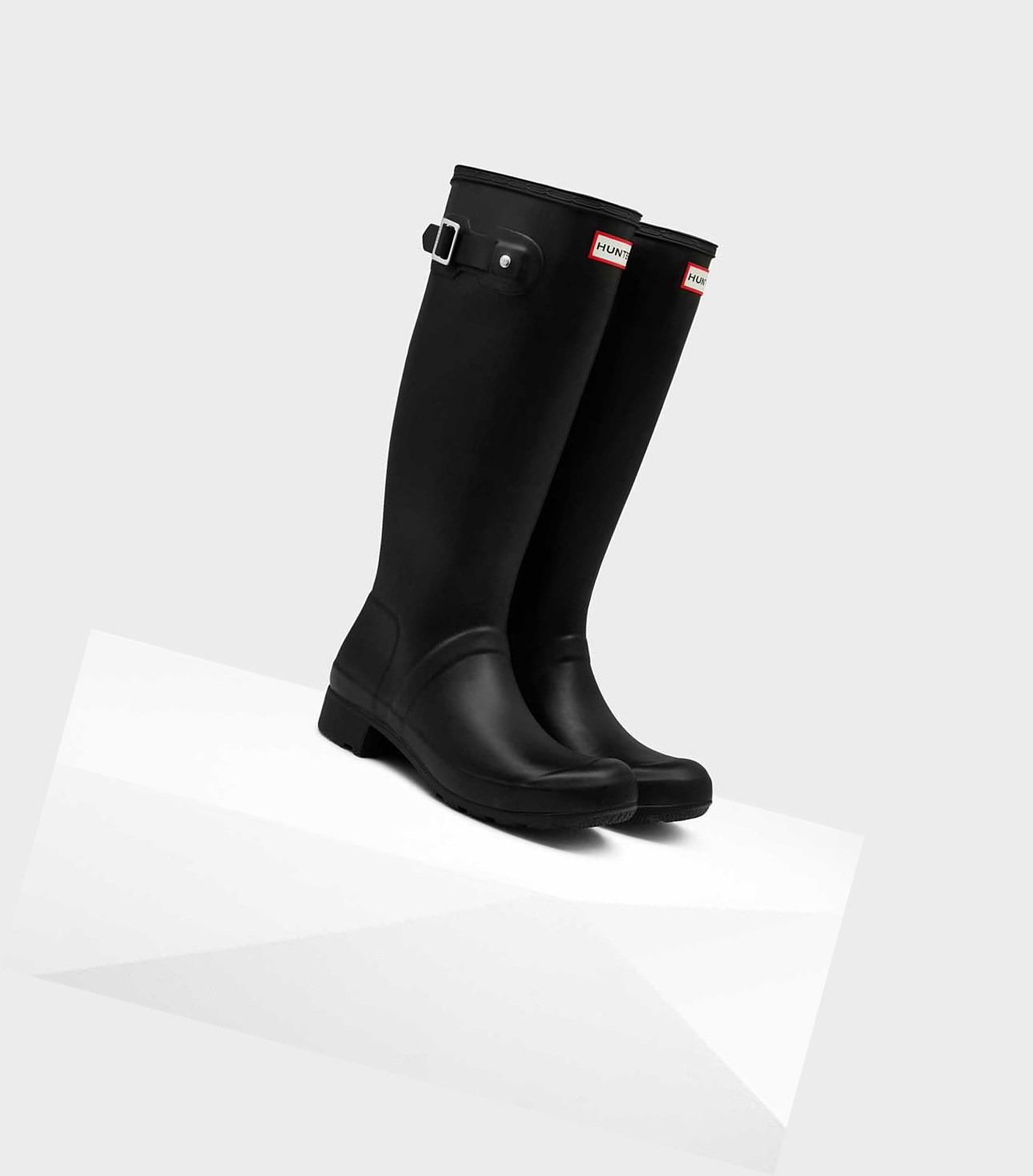 Women's Hunter Original Tour Foldable Wellington Tall Boots Black | 5180972-YL