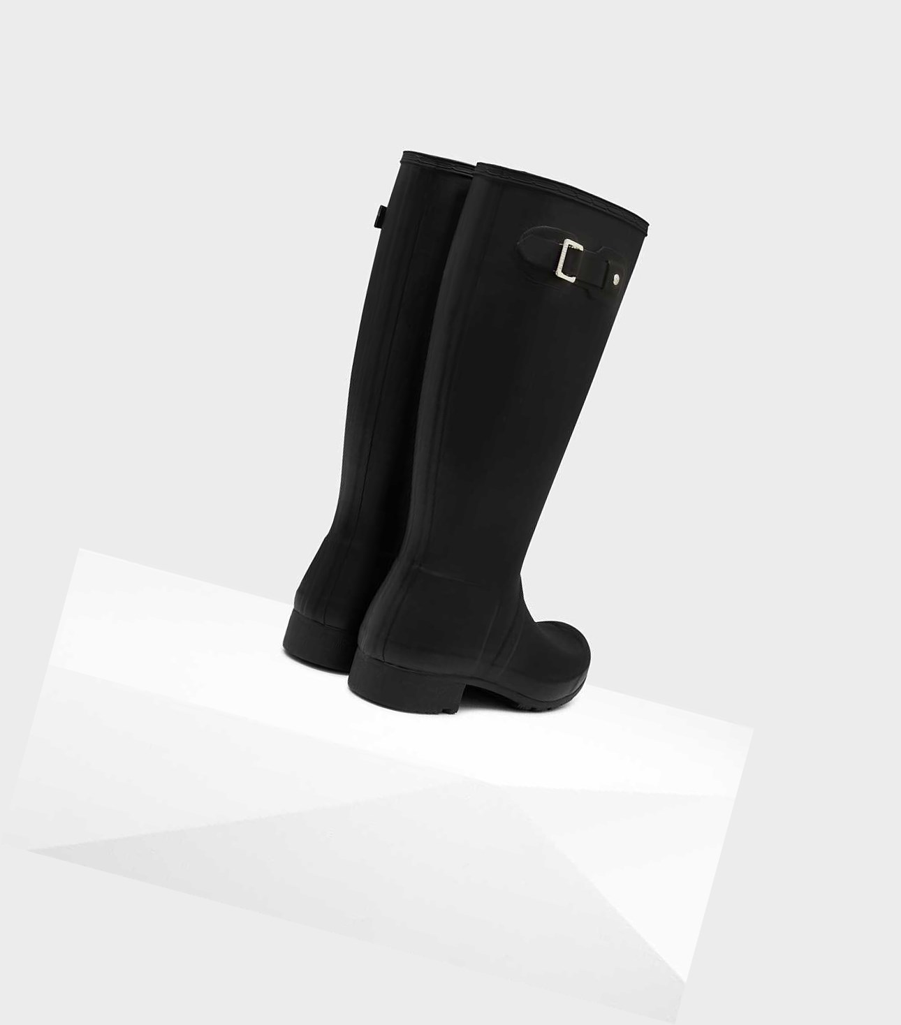 Women's Hunter Original Tour Foldable Wellington Tall Boots Black | 5180972-YL