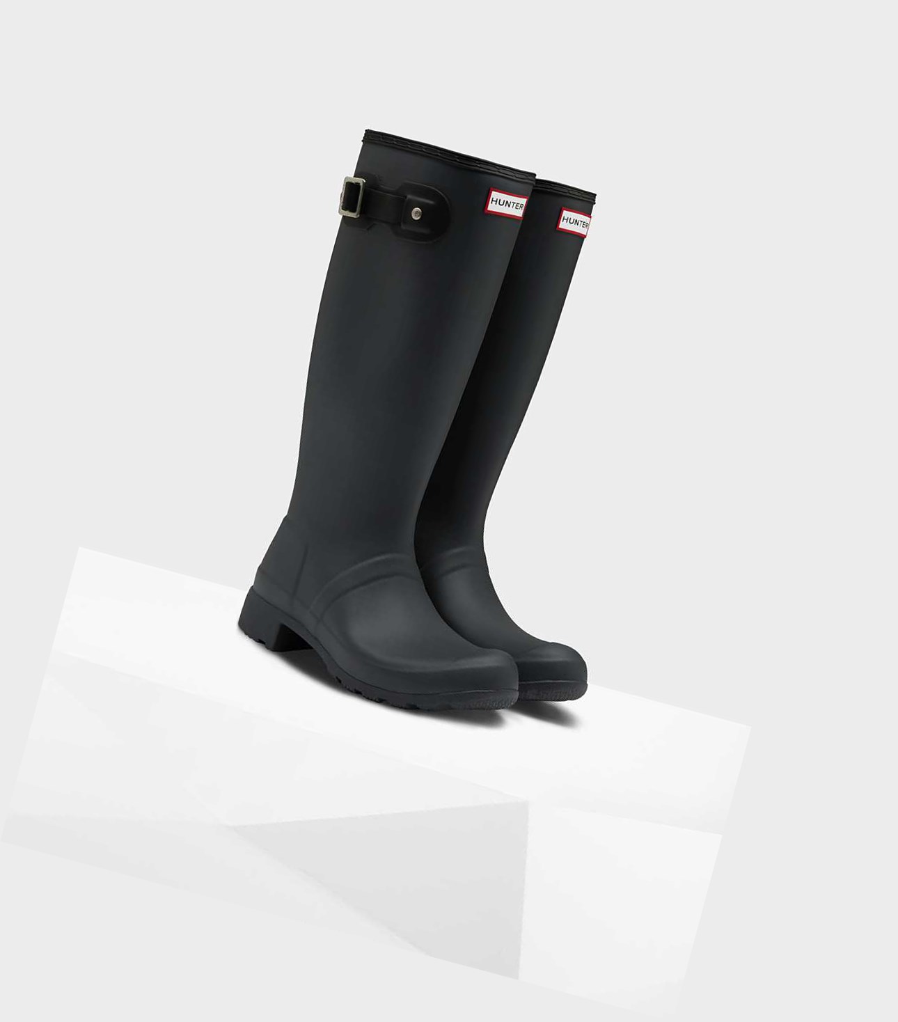 Women's Hunter Original Tour Foldable Wellington Tall Boots Black | 5491786-JE