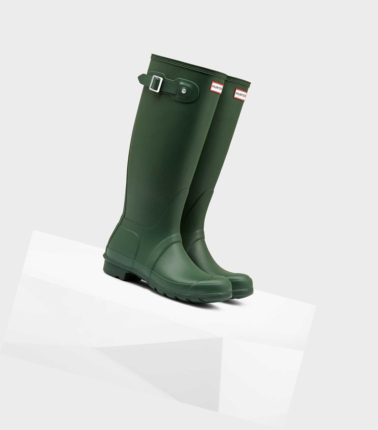 Women's Hunter Original Wellington Tall Boots Green | 1790643-BY