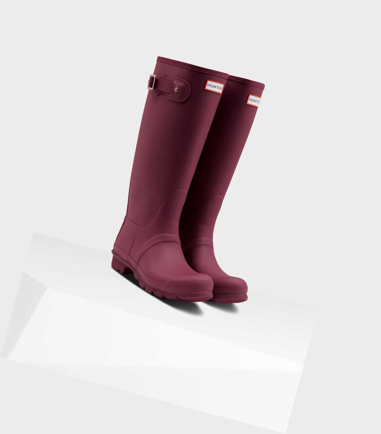 Women's Hunter Original Wide Leg Wellington Tall Boots Red | 0453298-TF