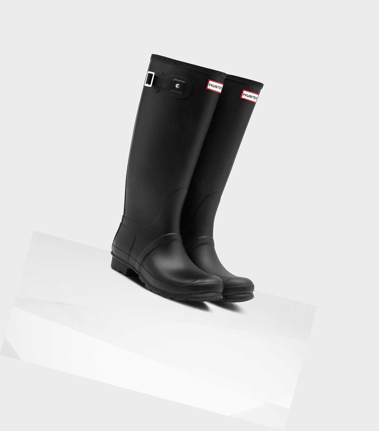 Women's Hunter Original Wide Leg Wellington Tall Boots Black | 0719526-BP