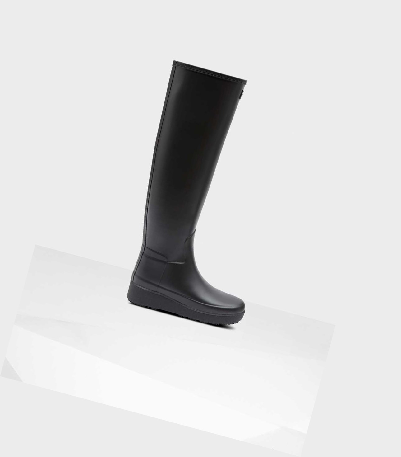 Women\'s Hunter Refined Slim Fit Creeper Knee-High Boots Black | 3906841-CJ