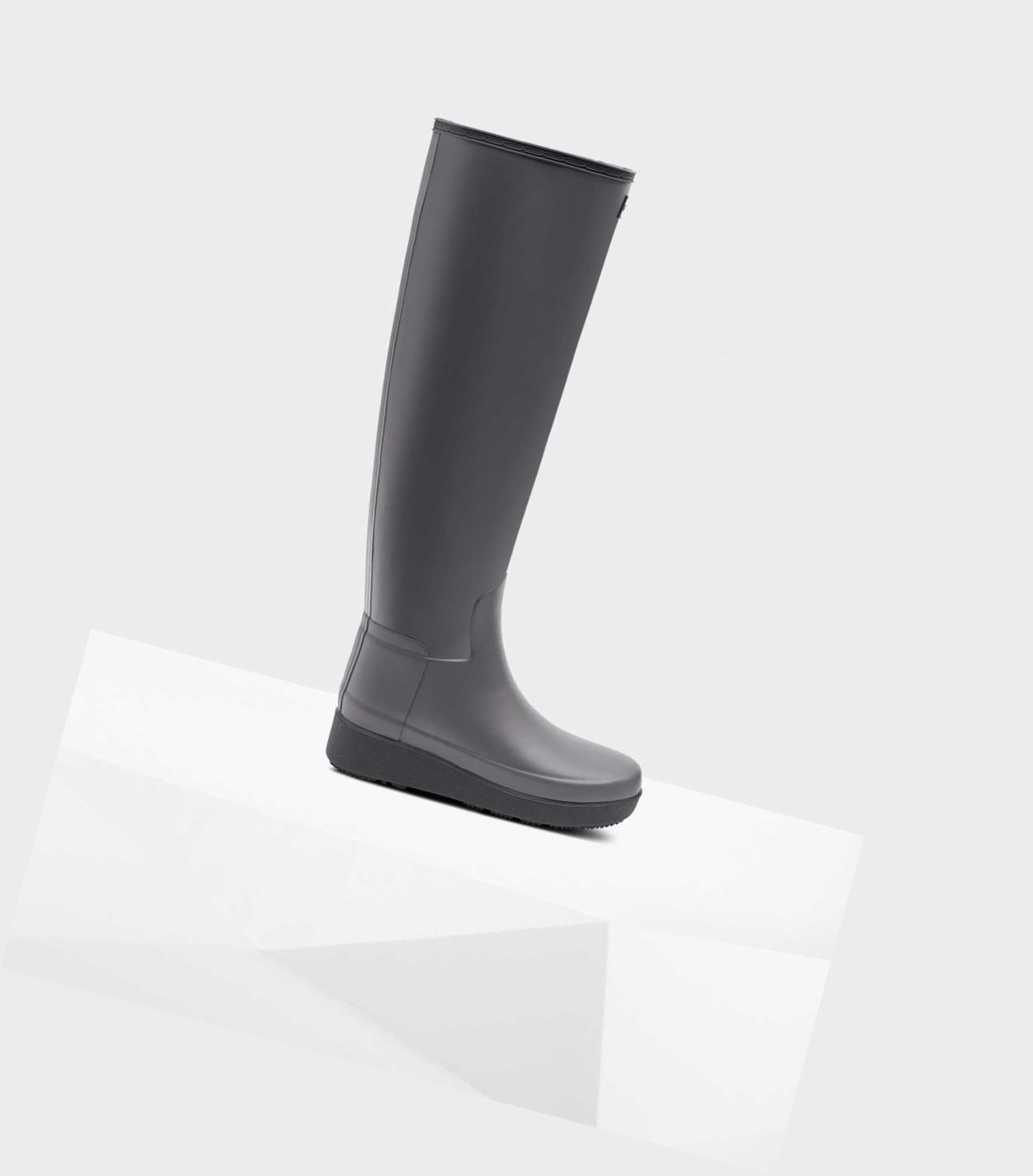 Women\'s Hunter Refined Slim Fit Creeper Knee-High Boots Grey | 7968023-NW