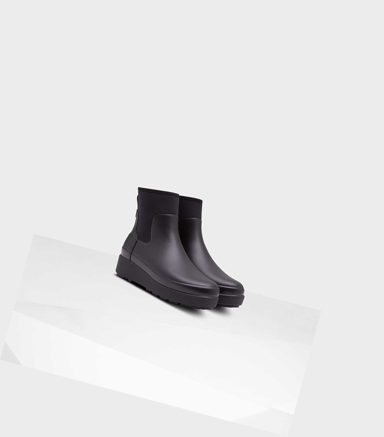 Women's Hunter Refined Slim Fit Neoprene Creeper Chelsea Boots Black | 5213946-SJ