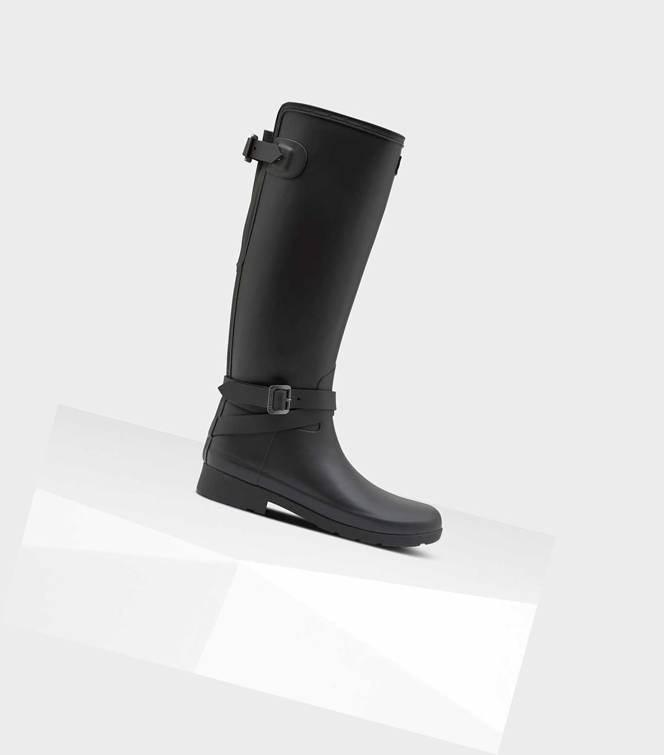 Women\'s Hunter Refined Slim Fit Tall Wellington Adjustable Tall Boots Black | 2170846-AZ