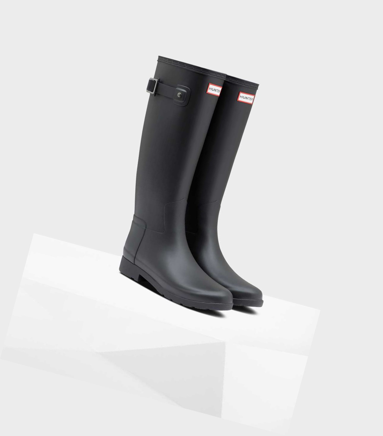 Women's Hunter Refined Slim Fit Wellington Tall Boots Black | 0739462-AE