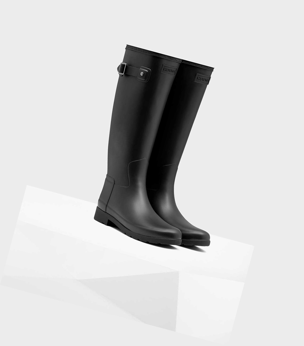 Women's Hunter Refined Slim Fit Wellington Tall Boots Black | 4630281-NW