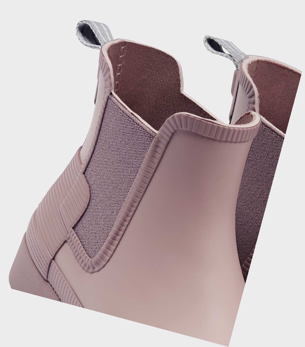 Women's Hunter Refined Texture Block Slim Fit Chelsea Boots Pink | 3028716-KD